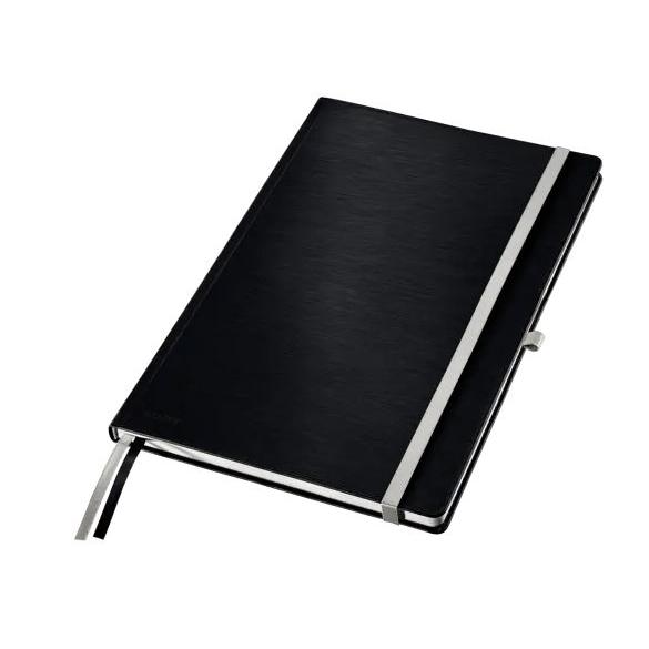 Photo de Cahier Style couverture rigie A4 quadrillé - noir - 47761094