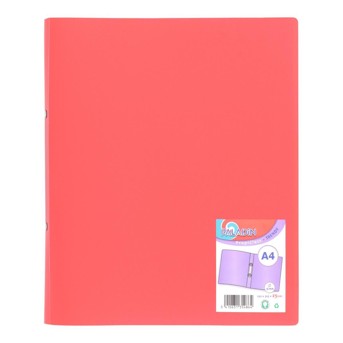 Photo de Classeur Trendy PP A4 - 2 anneaux 16mmm corail - 3591206