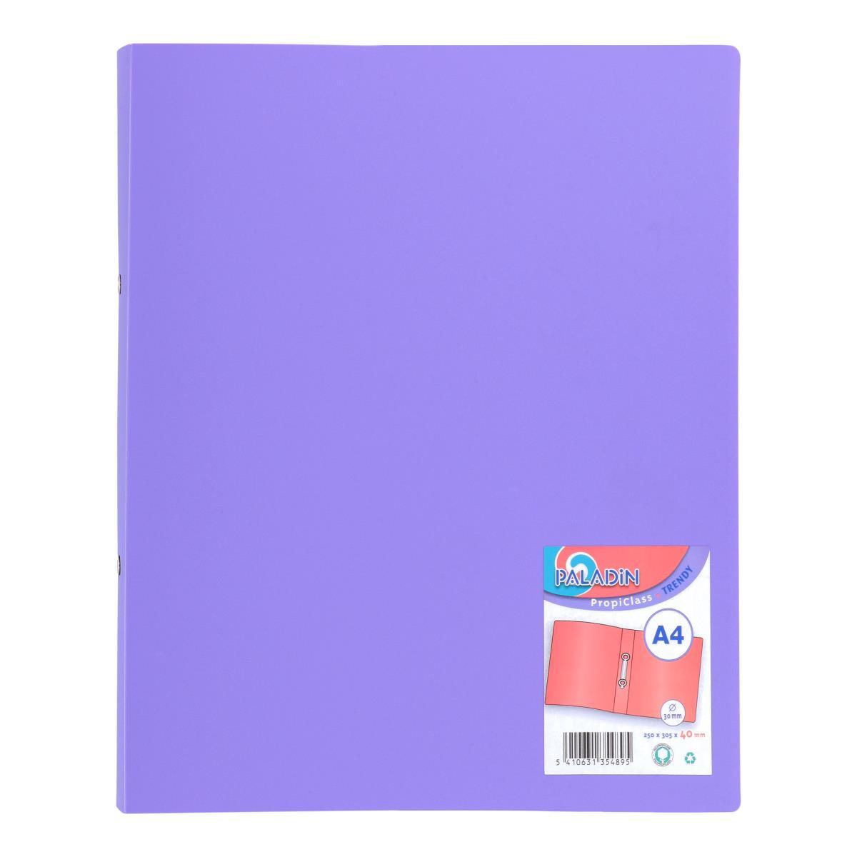 Photo de Classeur Trendy PP A4 - 2 anneaux30 mm violet - 3592208
