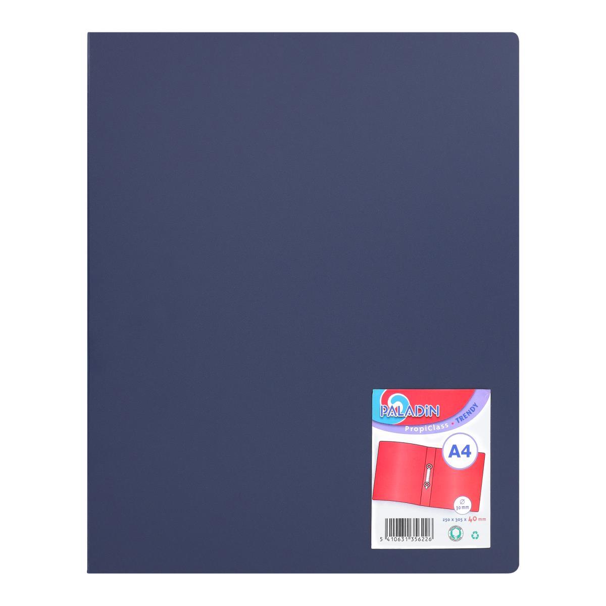Photo de Classeur Trendy PP A4 - 2 anneaux 30mmm bleu - 3592201
