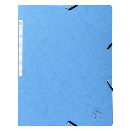 Photo de Chemise à élastique sans rabat - carton (25) - Bleu - Exacompta