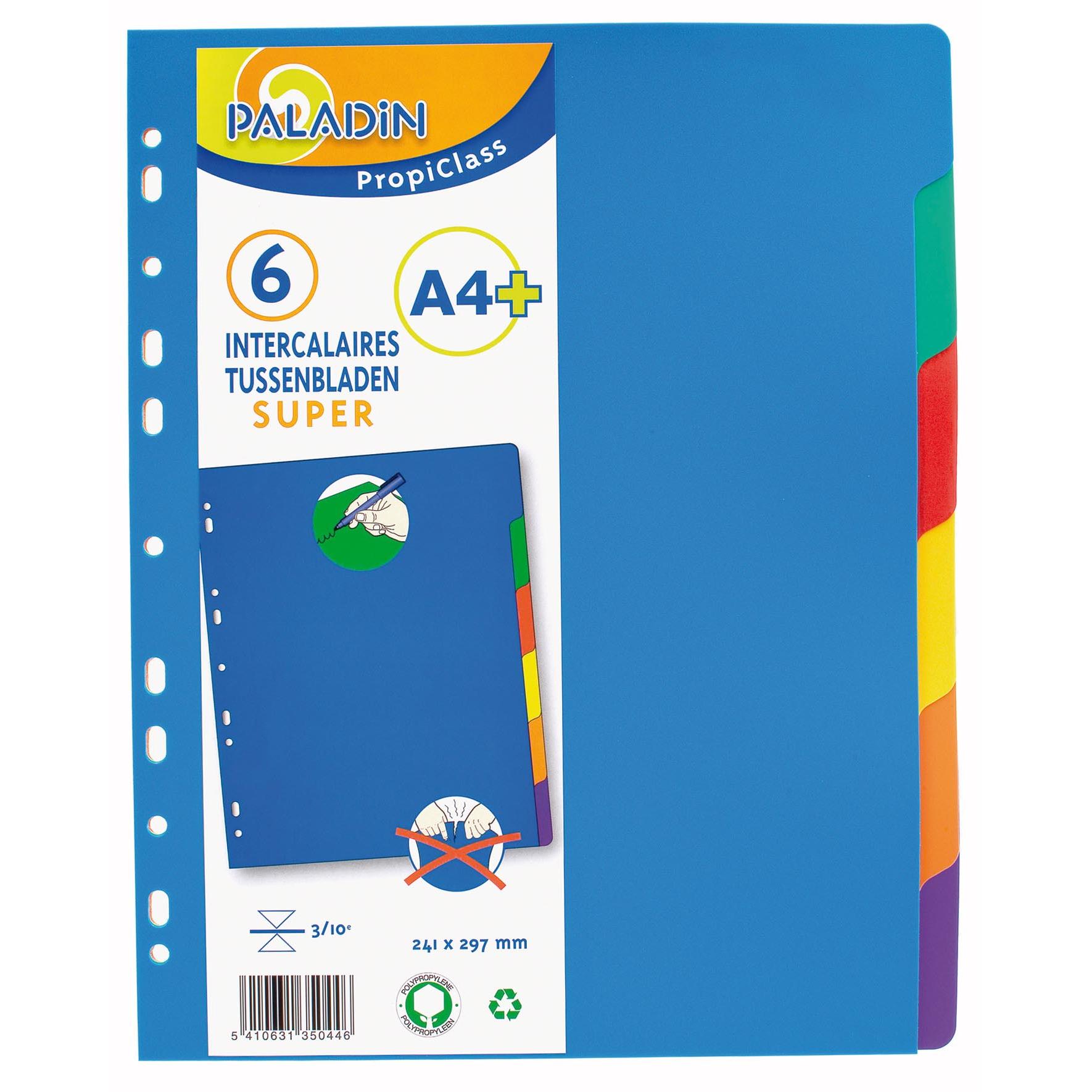 Photo de Intercalaires A4+  PP Paladin - 6 touches - 3560200