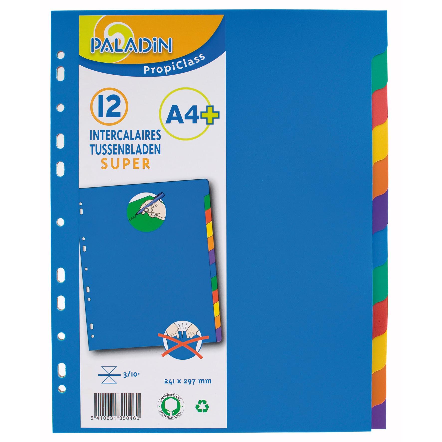Photo de Intercalaires A4+  PP Paladin - 12 touches - 3561200