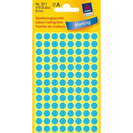 Photo de Etiquettes pastilles couleurs - diam.8mm - Bleu - Zweckform