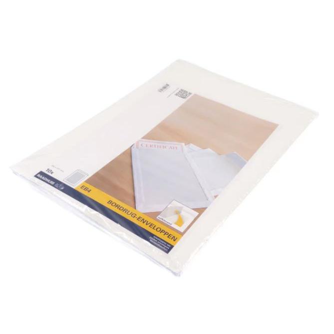 Photo de Enveloppe blanche PS dos carton 262x371mm  (10) RD-308570-10