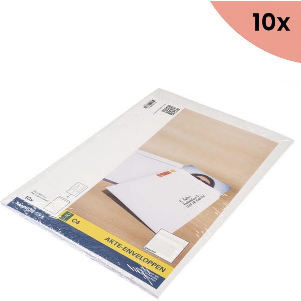 Photo de Enveloppe blanche PS dos carton 229x324mm  (10) RD-308540-10