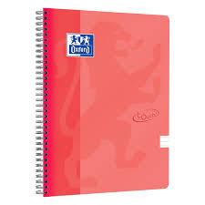 Photo de Cahier spirale Touch Oxford A4+ ligné - corail - 400118801