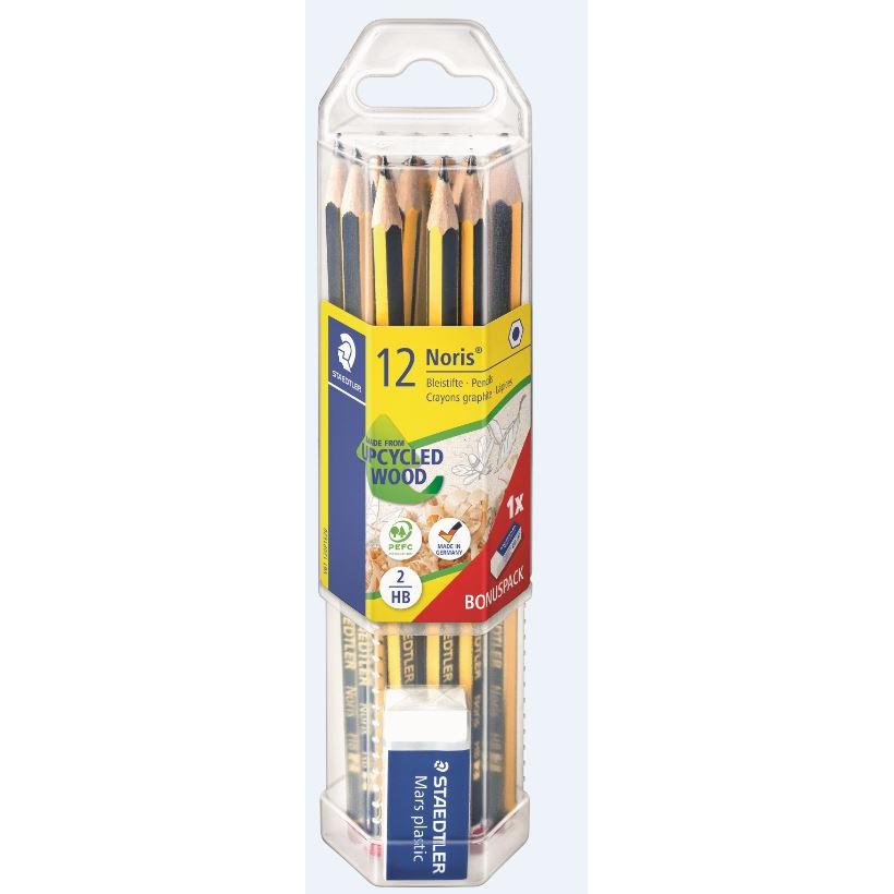Photo de Set 12 crayon Staedtler Noris + gomme - 61 120P1