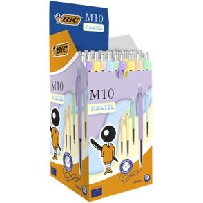 Photo de Stylo-bille BIC M10 - Coloris pastel - écriture bleue