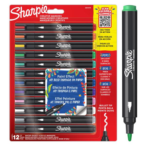 Photo de Lot de 12 marqueurs Sharpie Creative pointe ogive