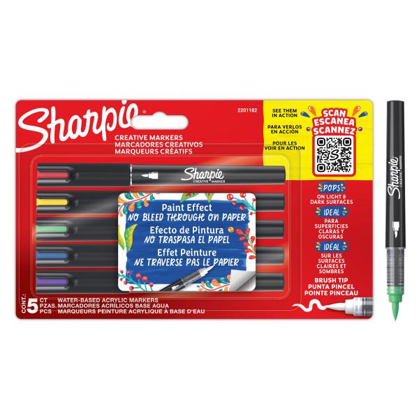Photo de Lot de 5 marqueurs Sharpie Creative pointe brosse