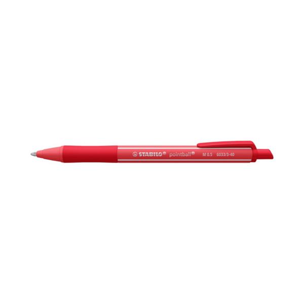 Photo de Stylo-bille Stabilo Pointball colrful rouge - 6033/3-40