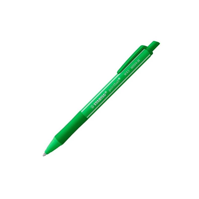 Photo de Stylo-bille Stabilo Pointball colrful vert - 6033/4-36