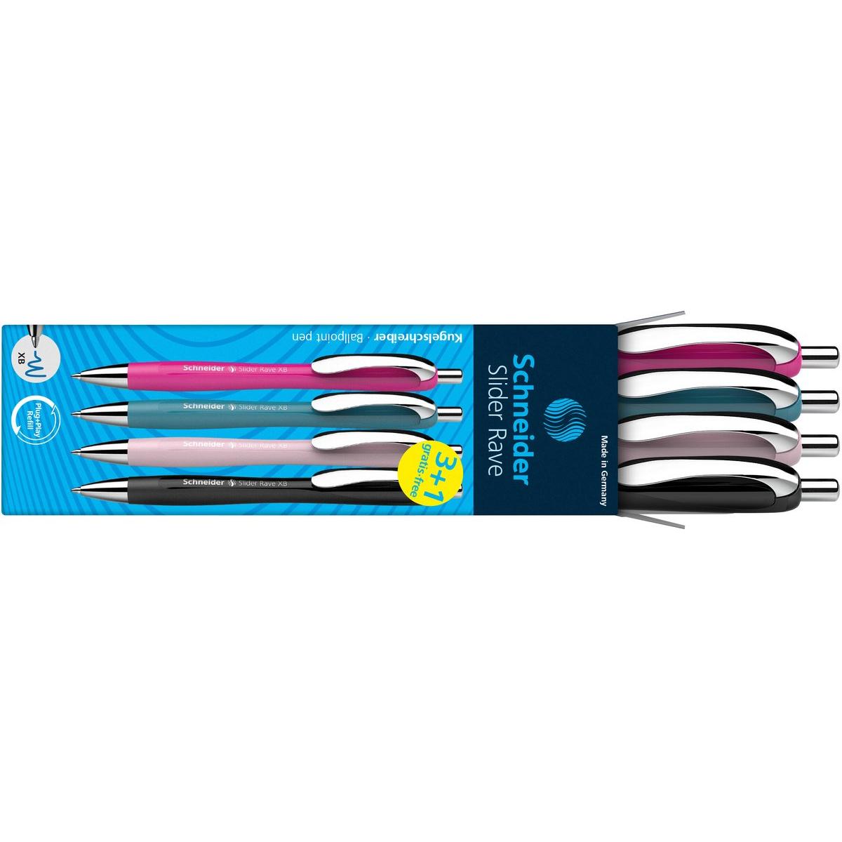 Photo de 3+1 stylo bille Rave Schneider Colour - S-132564