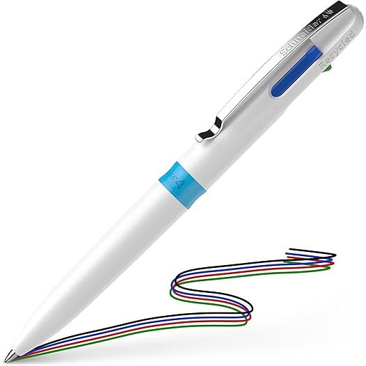 Photo de Stylo-bille - 4 couleurs - Tae 4 - corps blanc