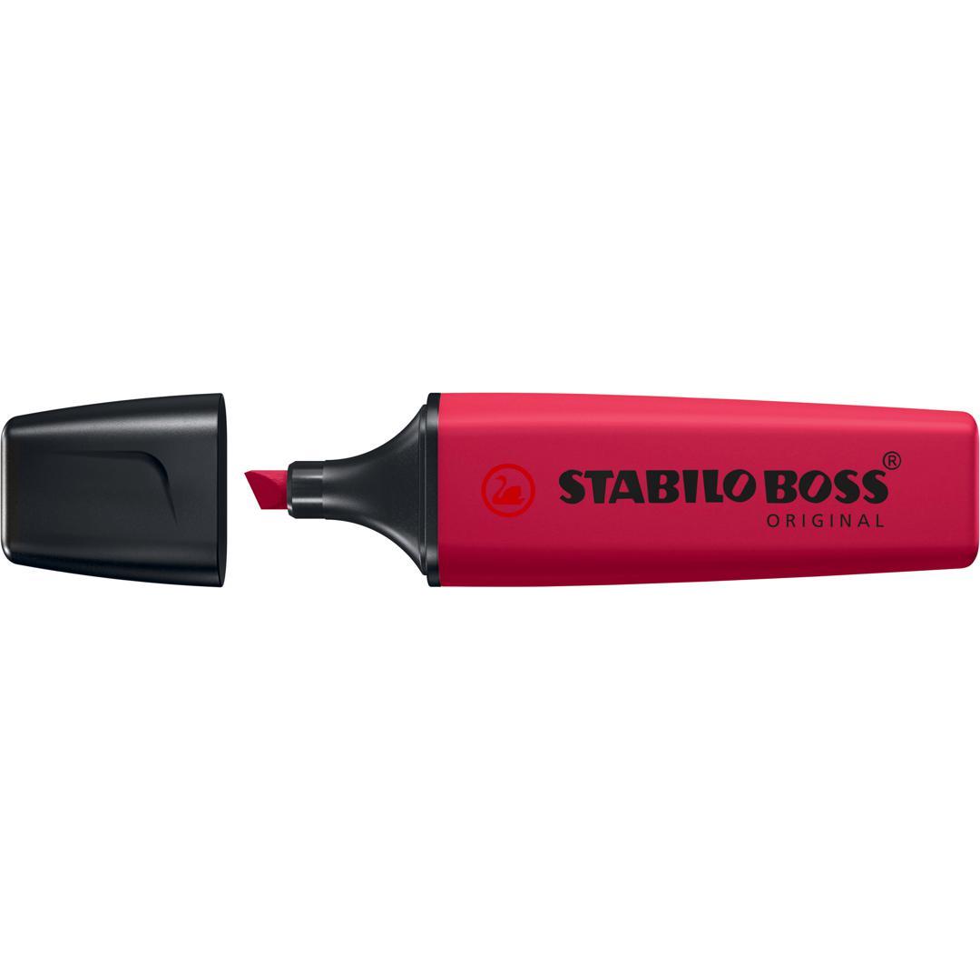 Photo de Surligneur - STABILO BOSS - bordeaux - 70/250