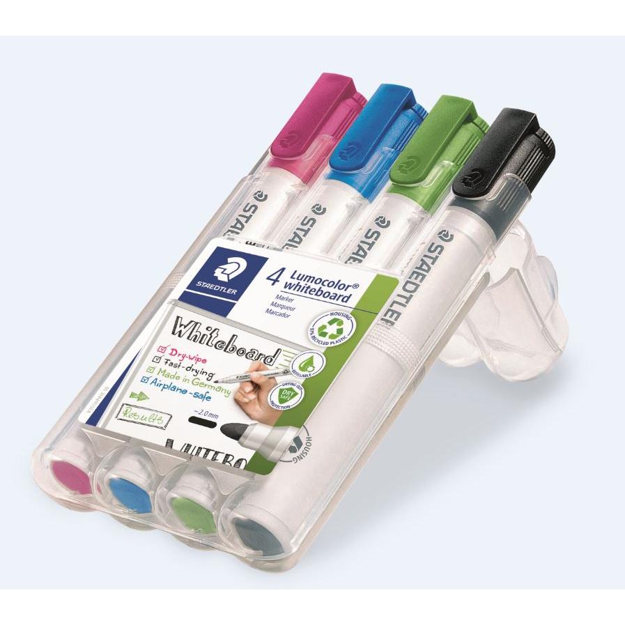 Photo de Set 4 Marqueurs STAEDTLER 341 (Tabl.blanc)- Ass.-351WP4-1