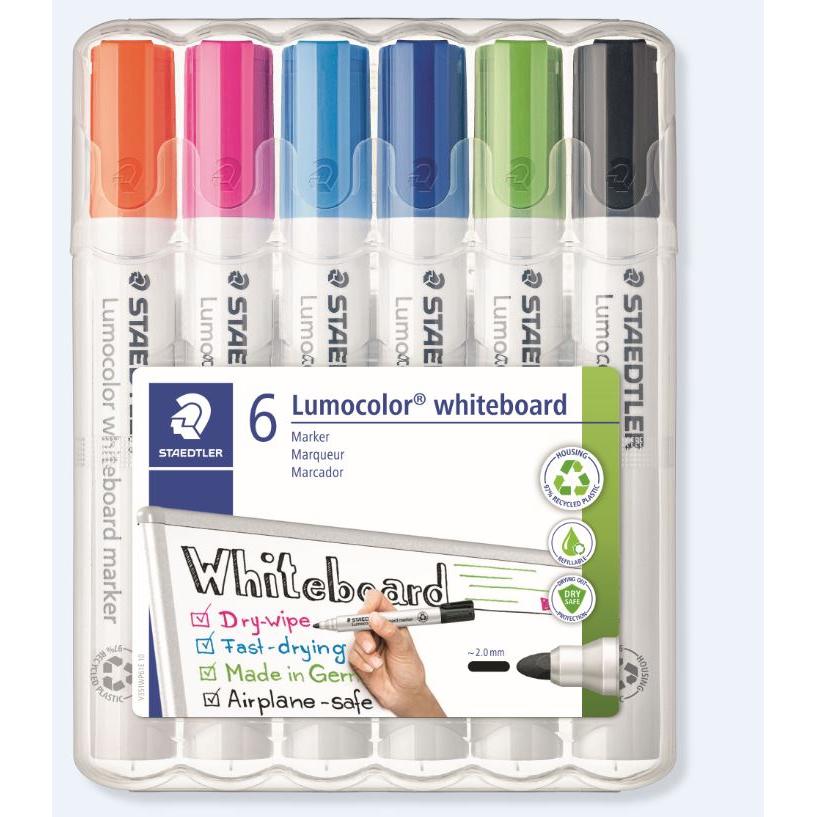 Photo de Set 6 Marqueurs STAEDTLER 341 (Tabl.blanc)- Ass.-351WP6-1