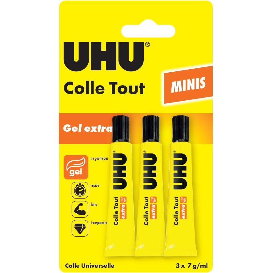 Photo de Colle tout extra UHU - 3x7ml - code 2807100