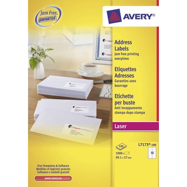 Photo de Etiquettes Laser - 99.1x57 mm - Blanc - Avery