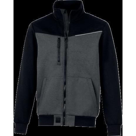 Photo de Sweat zippé molletoné gris/noir - SWABI - L