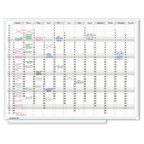 Photo de Planning professionnel annuel - 90x120cm - Legamaster