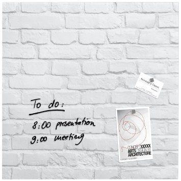 Photo de Tableau magnétique verre Sigel - 480x480x15mm - Blanc - Sigel