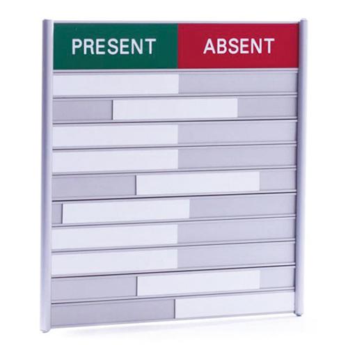 Photo de Tableau de présence 10 noms présent/absent