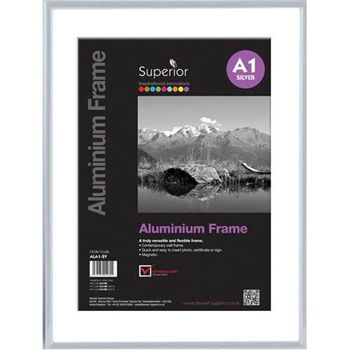Photo de Cadre photo A2 aluminium brossé argent Seco - Gris - Seco