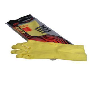 Photo de Gant de ménage latex jaune - taille L