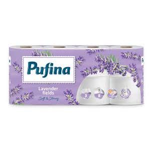 Photo de Papier Toilette 3 plis Pufina parfum lavande (7x8 rouleaux)