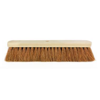 Photo de Balai coco : bois non verni - plat - 40 cm