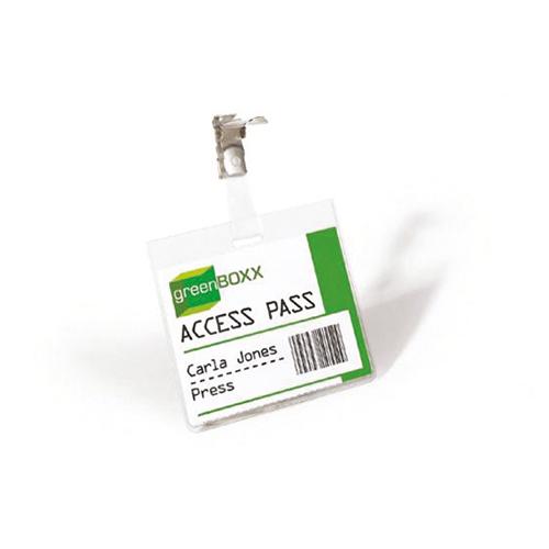 Photo de Badge de sécurité avec clip - 60x90mm - lot de 25 - Durable