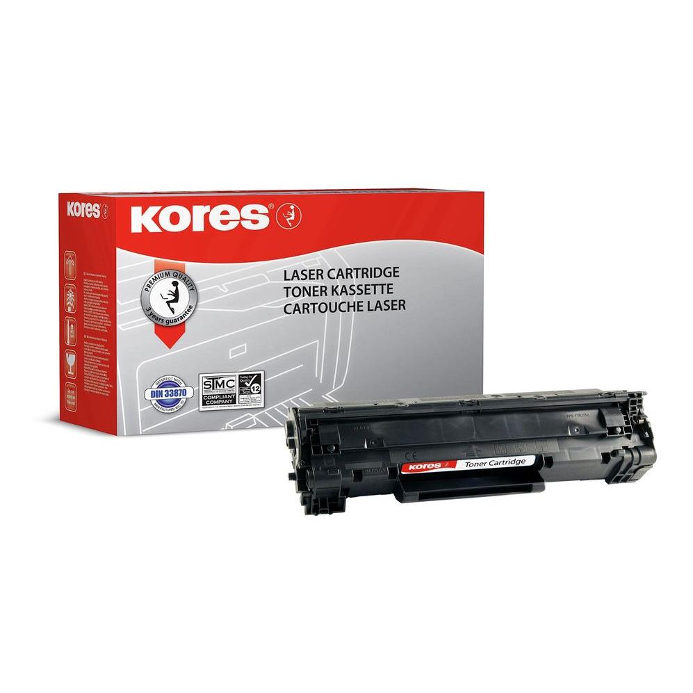 Photo de Cartouche laser compatible HP n° 78A - Noir - Kores
