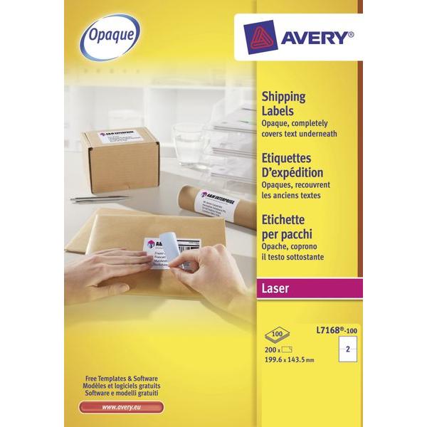 Photo de Etiquette 199.6 x 143.5 mm - Avery L7168-100 - Blanc - Avery