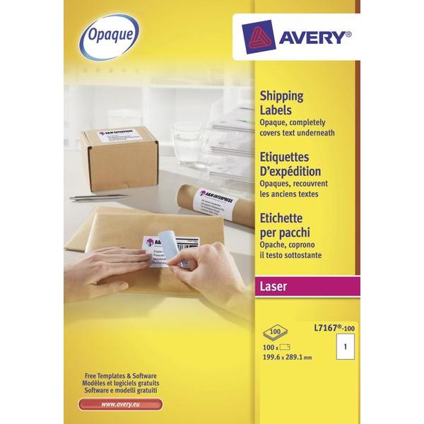 Photo de Etiquette 199.6 x 289.1 mm - Avery 7167 - Blanc - Avery
