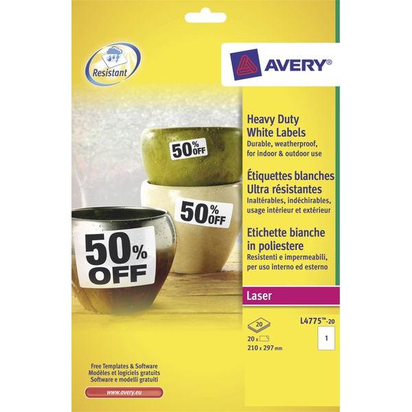 Photo de Etiquettes inaltérables polyester - A4 - Avery