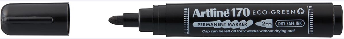 Photo de Marqueur permanent Artline 170 EcoGreen noir - 0647313